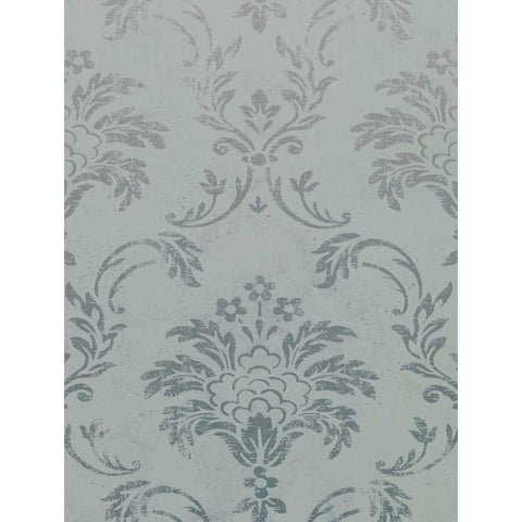 Silver Pattern Gold Ornate Wood Framed Art Print with Double Matting by Grey, Jace