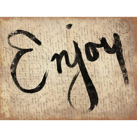 Enjoy Gold Ornate Wood Framed Art Print with Double Matting by Grey, Jace