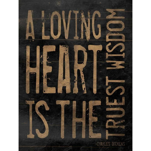 Loveing Heart brown Black Modern Wood Framed Art Print by Grey, Jace