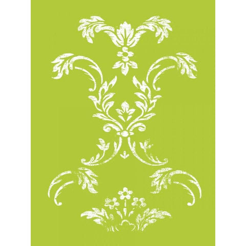 Lime pattern White Modern Wood Framed Art Print by Grey, Jace