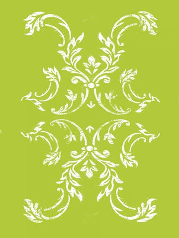 Lime pattern 2 White Modern Wood Framed Art Print with Double Matting by Grey, Jace