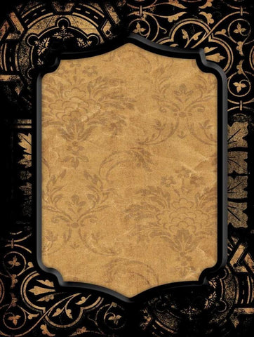 Black gold frame Black Ornate Wood Framed Art Print with Double Matting by Grey, Jace