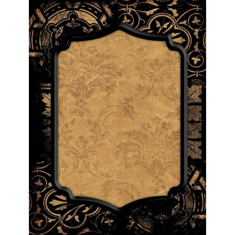 Black gold frame Gold Ornate Wood Framed Art Print with Double Matting by Grey, Jace