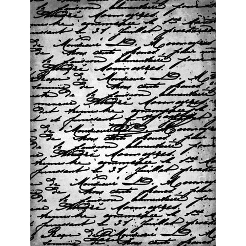 Black white text Gold Ornate Wood Framed Art Print with Double Matting by Grey, Jace