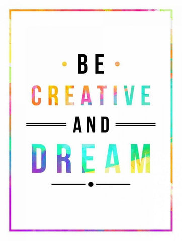 Be creative rainbow Black Ornate Wood Framed Art Print with Double Matting by Grey, Jace