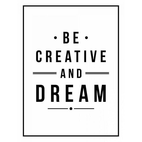 Be creative White Modern Wood Framed Art Print by Grey, Jace