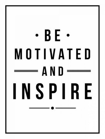 Be Motivated Black Ornate Wood Framed Art Print with Double Matting by Grey, Jace