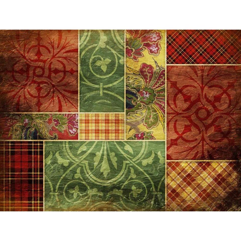 Fall Pattern White Modern Wood Framed Art Print by Grey, Jace