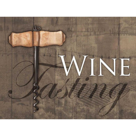 Wine Tasting Black Modern Wood Framed Art Print with Double Matting by Grey, Jace