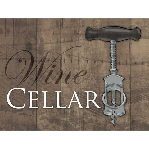 Wine Cellar Black Modern Wood Framed Art Print with Double Matting by Grey, Jace