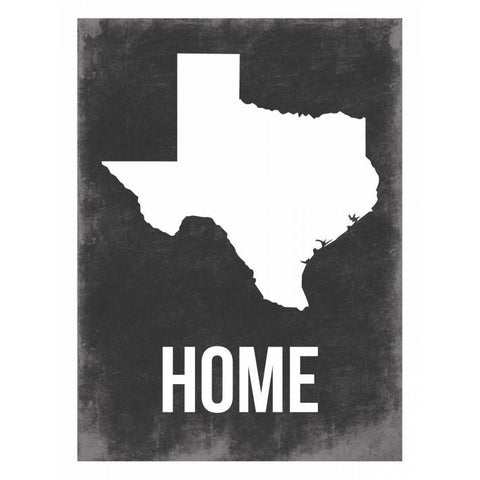 Texas Home Black Modern Wood Framed Art Print with Double Matting by Grey, Jace