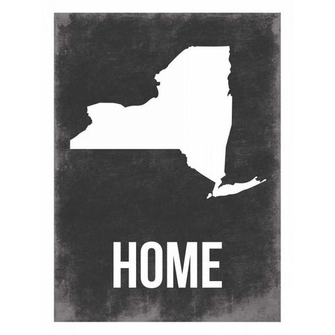 NY Home Black Modern Wood Framed Art Print with Double Matting by Grey, Jace