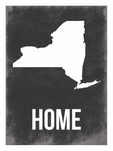 NY Home White Modern Wood Framed Art Print with Double Matting by Grey, Jace