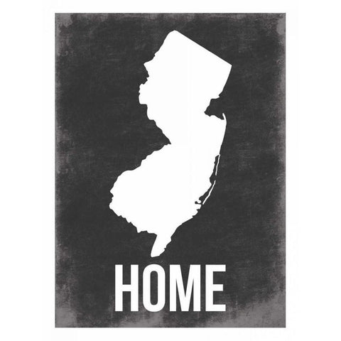 New Jersey Home Black Modern Wood Framed Art Print by Grey, Jace