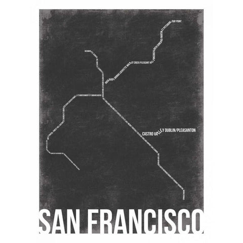 San Fran White Modern Wood Framed Art Print by Grey, Jace