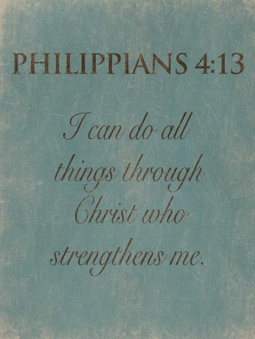 Philippians 413 White Modern Wood Framed Art Print with Double Matting by Grey, Jace