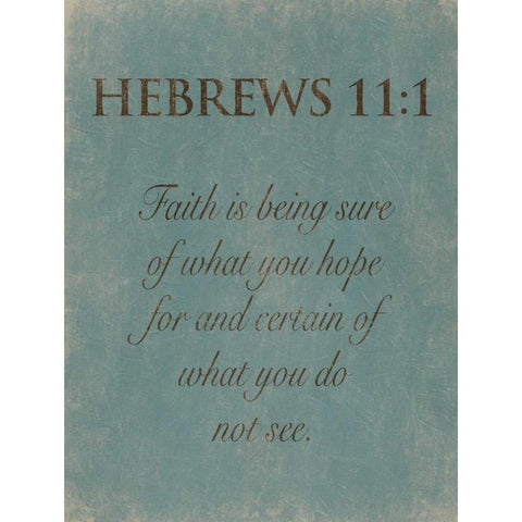 Hebrews 111 Black Modern Wood Framed Art Print with Double Matting by Grey, Jace