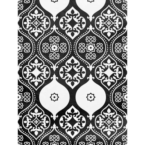 BW Pattern White Modern Wood Framed Art Print by Grey, Jace