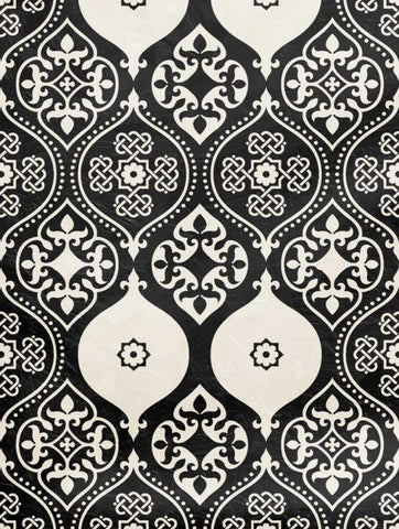 BI Pattern Black Ornate Wood Framed Art Print with Double Matting by Grey, Jace