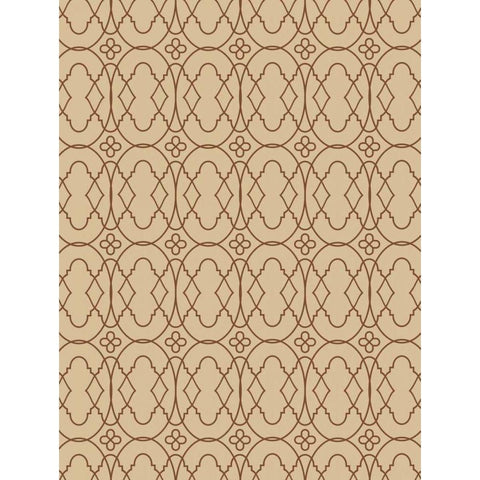 Simple pattern biege Gold Ornate Wood Framed Art Print with Double Matting by Grey, Jace