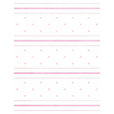 Pink Lines and dots White Modern Wood Framed Art Print by Grey, Jace