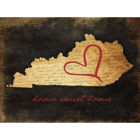 Home Sweet Home KY White Modern Wood Framed Art Print by Grey, Jace