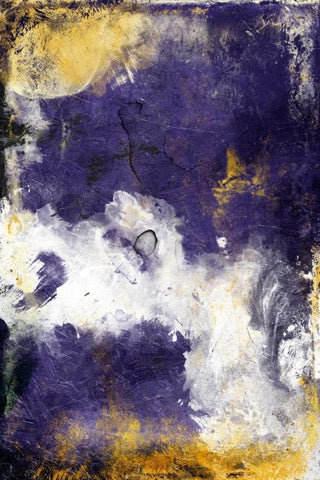 Purple Galaxy White Modern Wood Framed Art Print with Double Matting by Grey, Jace