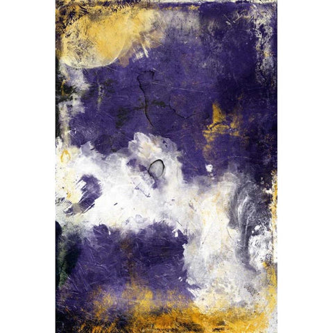 Purple Galaxy Black Modern Wood Framed Art Print with Double Matting by Grey, Jace