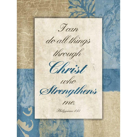 Christ Strength White Modern Wood Framed Art Print by Grey, Jace