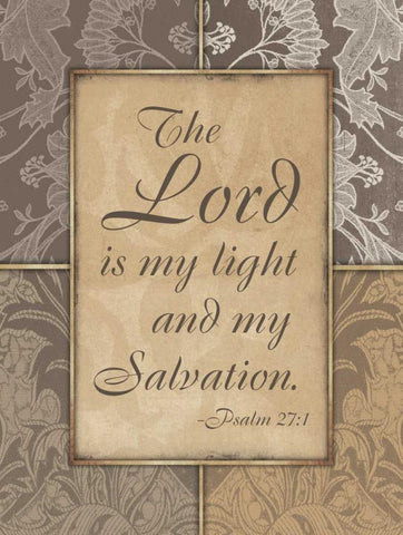Lord Is My Light V2 Black Ornate Wood Framed Art Print with Double Matting by Grey, Jace