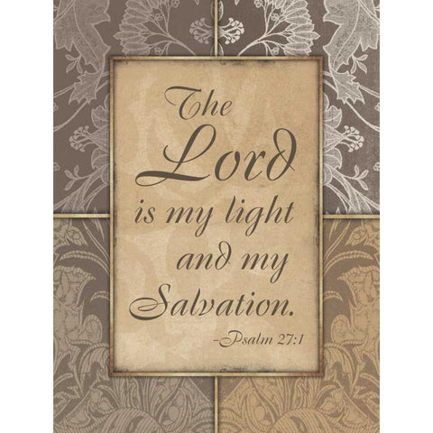Lord Is My Light V2 Black Modern Wood Framed Art Print with Double Matting by Grey, Jace