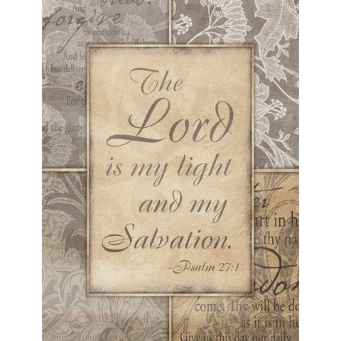 Lord Is My Light White Modern Wood Framed Art Print by Grey, Jace