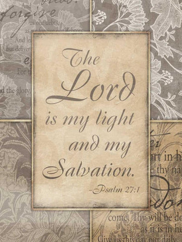 Lord Is My Light White Modern Wood Framed Art Print with Double Matting by Grey, Jace
