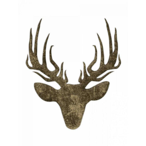 Aged Deer Mate Black Modern Wood Framed Art Print by Grey, Jace