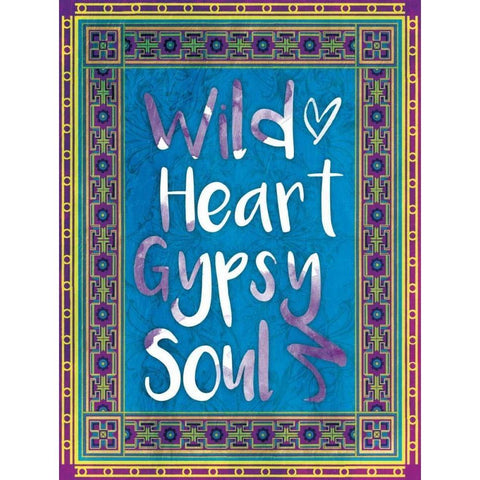 Wild Heart Black Modern Wood Framed Art Print with Double Matting by Grey, Jace