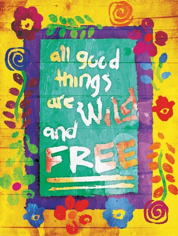 Wild And Free Black Ornate Wood Framed Art Print with Double Matting by Grey, Jace