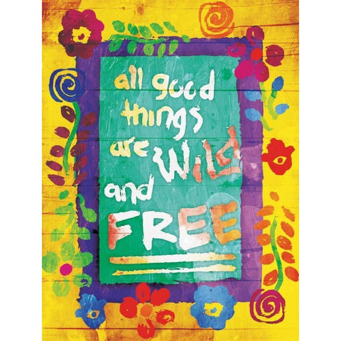 Wild And Free White Modern Wood Framed Art Print by Grey, Jace