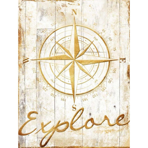 Explore Your Gold Black Modern Wood Framed Art Print with Double Matting by Grey, Jace