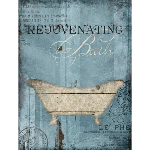 Rejuvenating Bath Black Modern Wood Framed Art Print by Grey, Jace