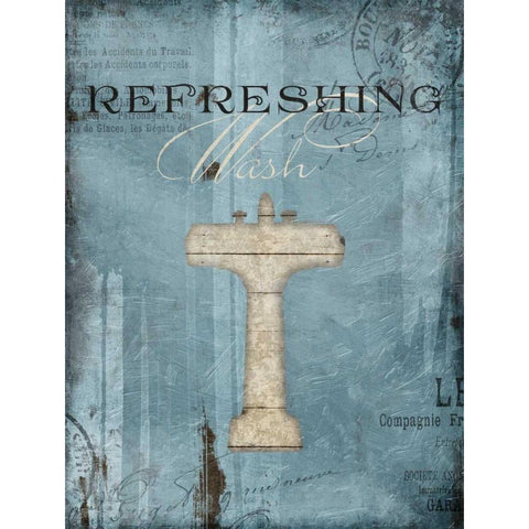 Refreshing Wash White Modern Wood Framed Art Print by Grey, Jace