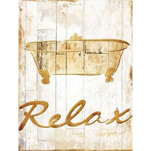 Gold Relax Gold Ornate Wood Framed Art Print with Double Matting by Grey, Jace