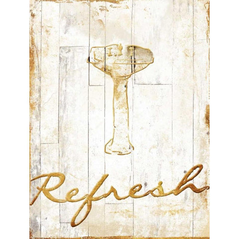 Gold Refresh White Modern Wood Framed Art Print by Grey, Jace