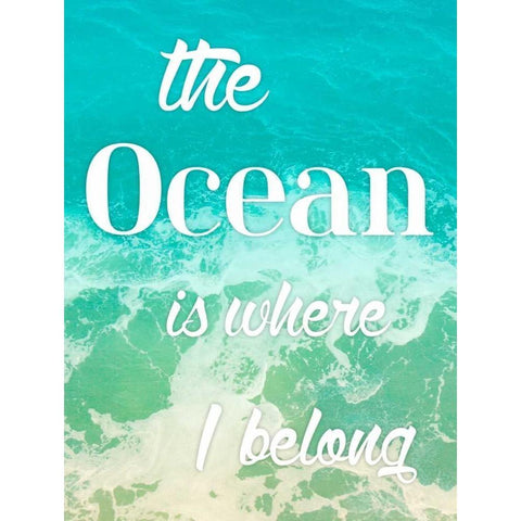 The Ocean White Modern Wood Framed Art Print by Grey, Jace