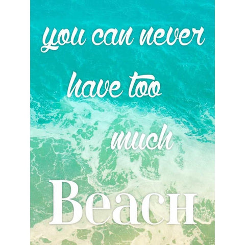 Too Much Beach Black Modern Wood Framed Art Print with Double Matting by Grey, Jace