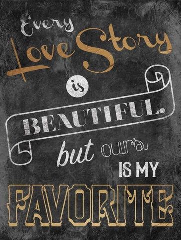 Love Story White Modern Wood Framed Art Print with Double Matting by Grey, Jace