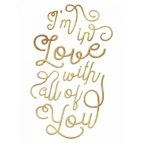 Love All Of You Gold Ornate Wood Framed Art Print with Double Matting by Grey, Jace