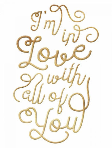 Love All Of You White Modern Wood Framed Art Print with Double Matting by Grey, Jace