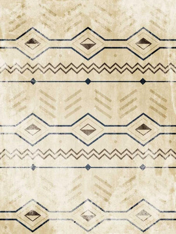 Lodge Patterned White Modern Wood Framed Art Print with Double Matting by Grey, Jace