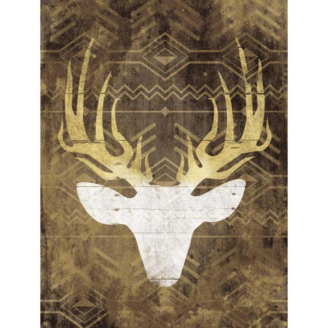 Deer In The Light Mate Gold Ornate Wood Framed Art Print with Double Matting by Grey, Jace