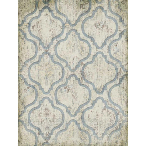 Antique Blue Wall Black Modern Wood Framed Art Print by Grey, Jace